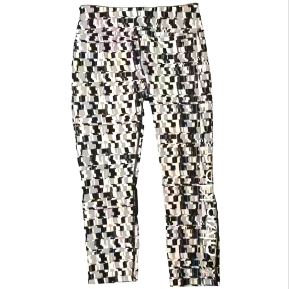 CALVIN klein womens size small cropped leggings elastic waist black - Picture 1 of 9